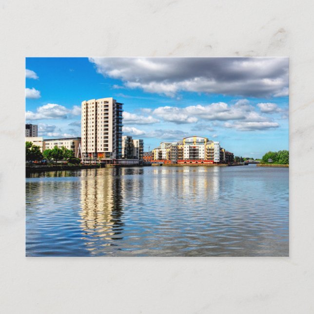 Carte Postale Bassin de Roath Cardiff Baie Cardiff, Pays de Gall (Devant)