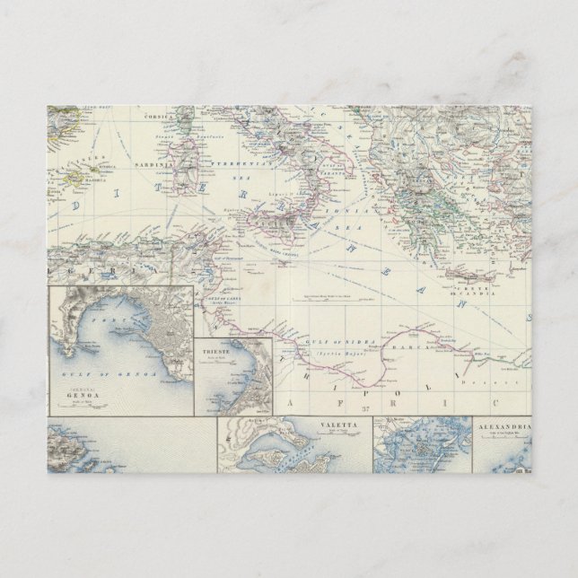 Carte Postale Bassin méditerranéen (Devant)
