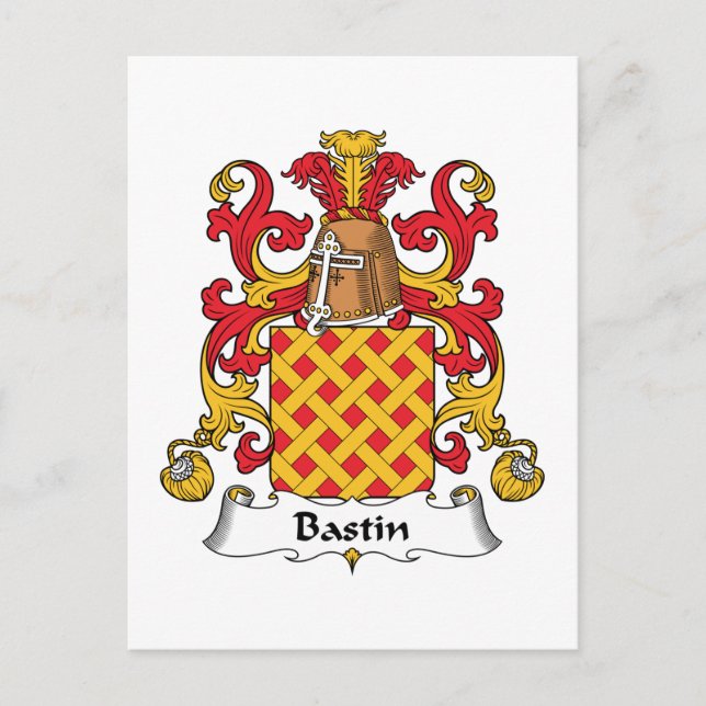 Carte Postale Bastin Family Crest (Devant)