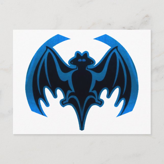 Carte Postale Bat Bleu Le MUSÉE Zazzle Cadeaux (Devant)