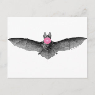 Carte Postale Bat Blowbbles Gothique Absurde
