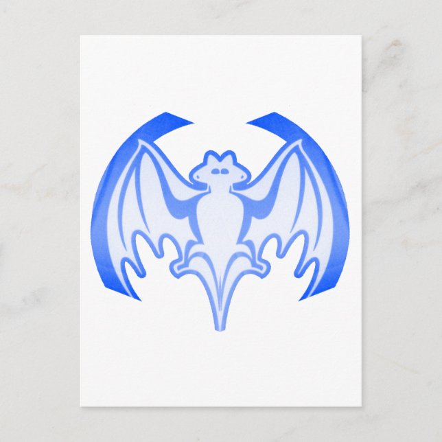 Carte Postale Bat Blue Inv Le MUSÉE Zazzle Cadeaux (Devant)