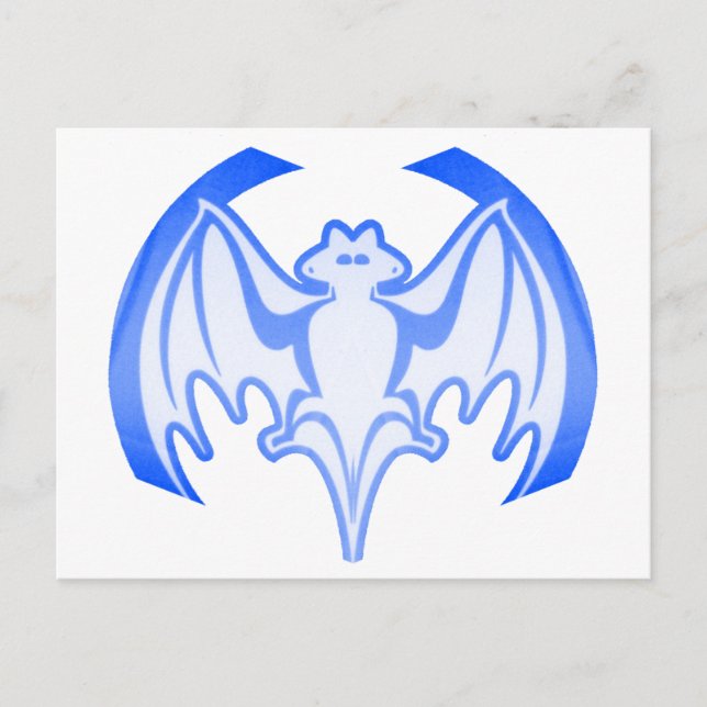 Carte Postale Bat Blue Inv Le MUSÉE Zazzle Cadeaux (Devant)