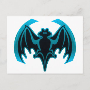 Carte Postale Bat Cyan Le MUSÉE Zazzle Cadeaux