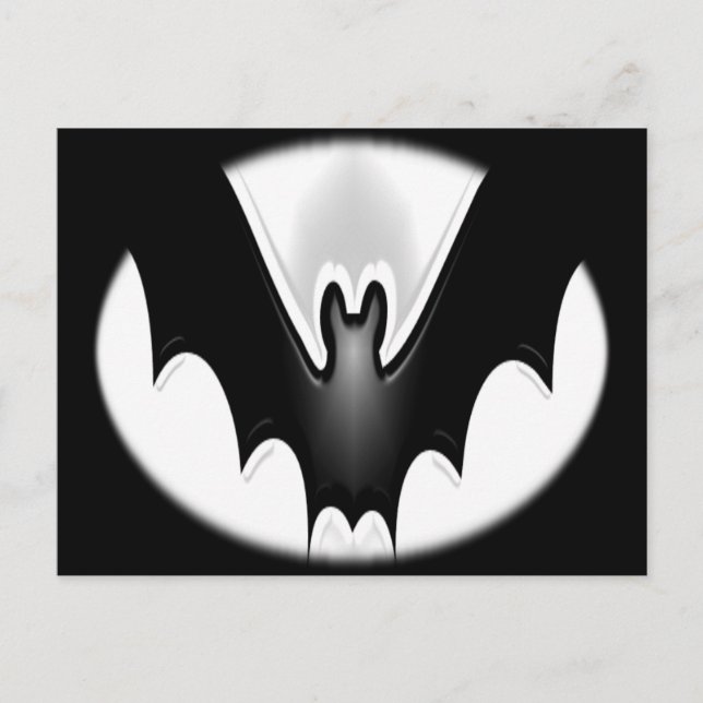Carte Postale Bat d'Halloween funky (Devant)