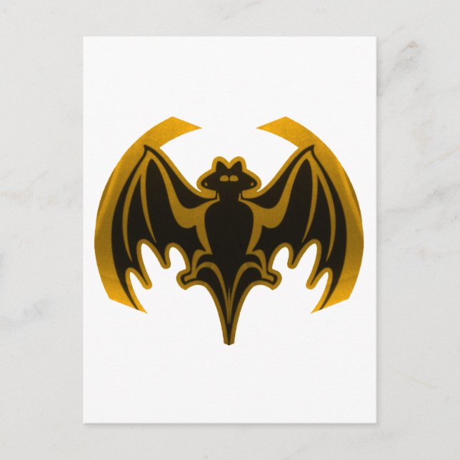 Carte Postale Bat Gold Le MUSÉE Zazzle Cadeaux (Devant)