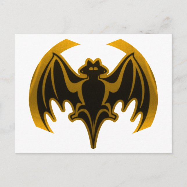 Carte Postale Bat Gold Le MUSÉE Zazzle Cadeaux (Devant)