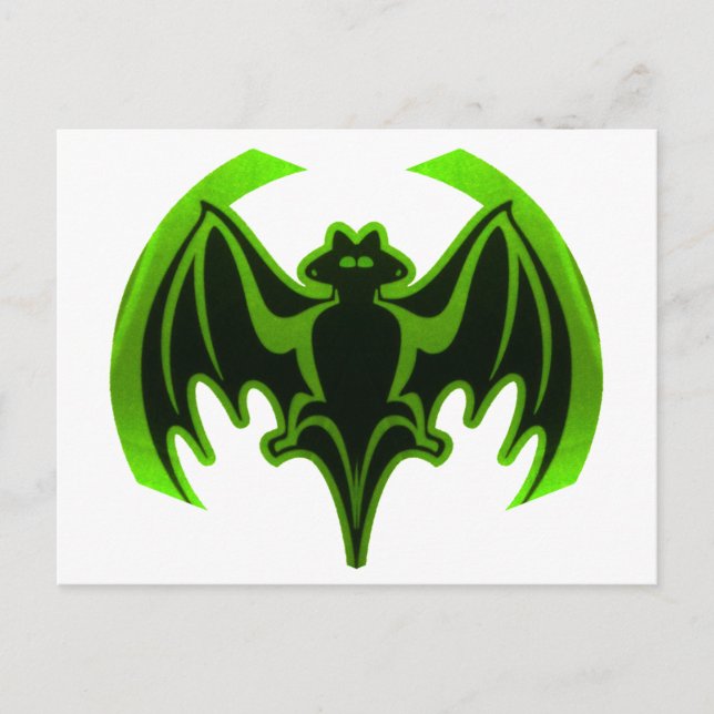 Carte Postale Bat Green MUSEUM Zazzle Cadeaux (Devant)