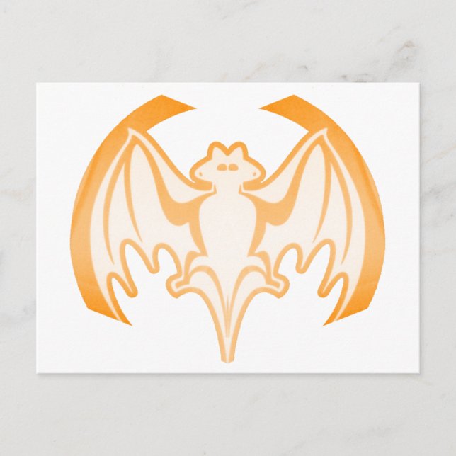 Carte Postale Bat Orange Inv Le MUSÉE Zazzle Cadeaux (Devant)