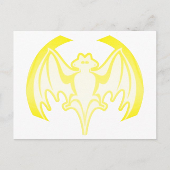 Carte Postale Bat Yellow Inv Le MUSÉE Zazzle Cadeaux (Devant)