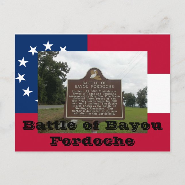 Carte Postale Bataille de Bayou Fordoche (Devant)