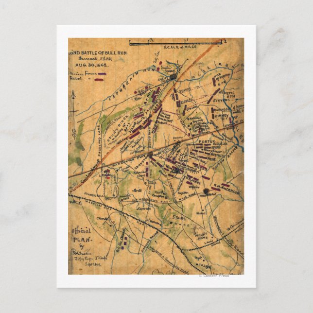 Carte Postale Bataille de Bull Run (Devant)