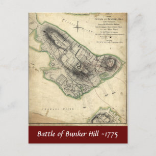 Carte Postale Bataille de Bunker Hill -1775