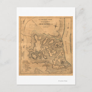 Carte Postale Bataille de Fort Donelson - Guerre civile Panorami