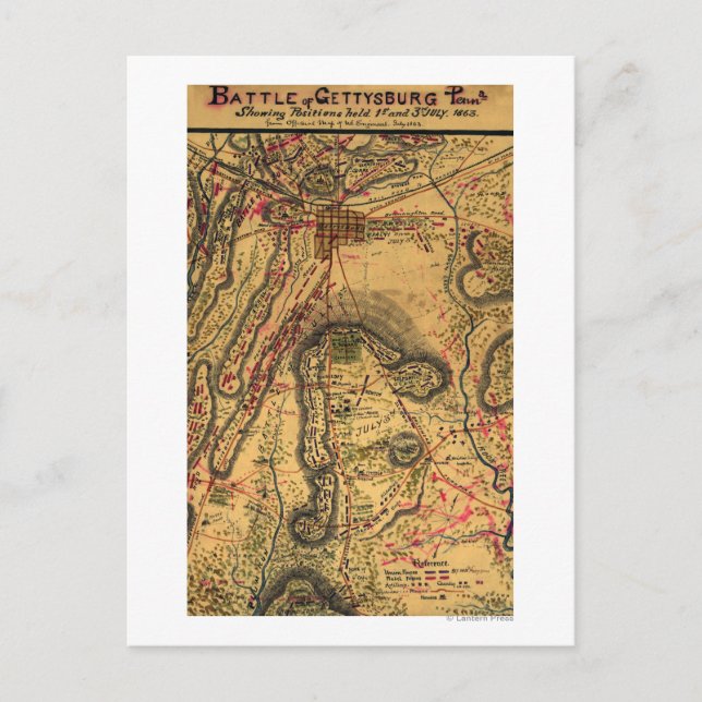 Carte Postale Bataille de Gettysburg (Devant)