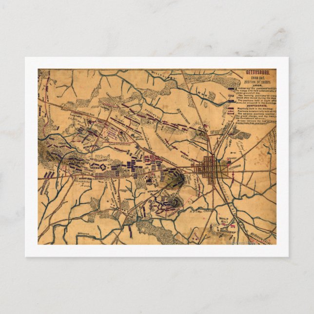 Carte Postale Bataille de Gettysburg 14 (Devant)