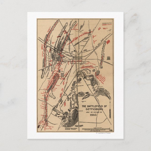 Carte Postale Bataille de Gettysburg 2 (Devant)