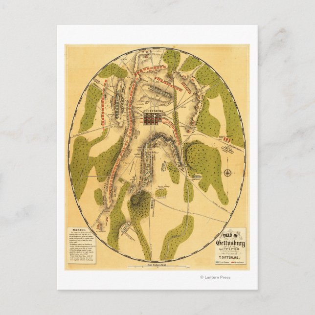 Carte Postale Bataille de Gettysburg 7 (Devant)