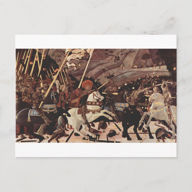 Carte Postale Bataille de San Romano par Paolo Uccello (Devant)