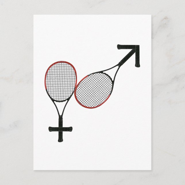 Carte Postale Bataille de Sexes Tennis (Devant)
