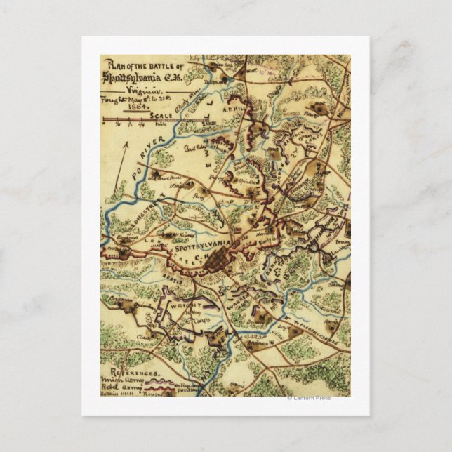 Carte Postale Bataille de Spotsylvania Court House (Devant)