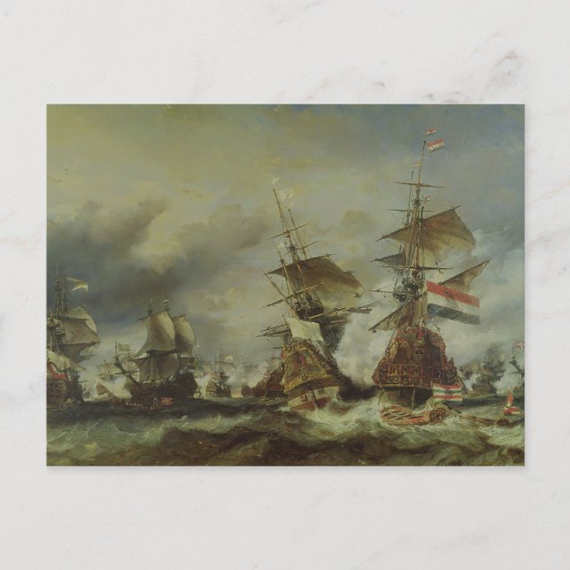 Carte Postale Bataille de Texel, le 29 juin 1694 (Devant)