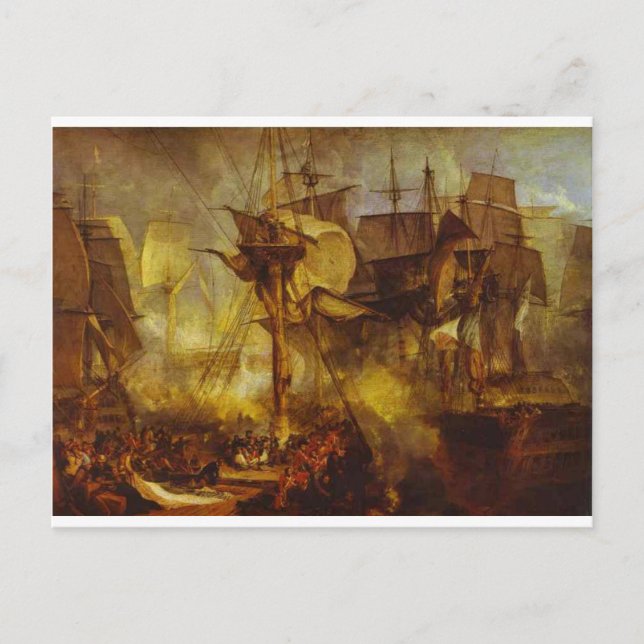 Carte Postale Bataille de Trafalgar, vue du Mizen (Devant)