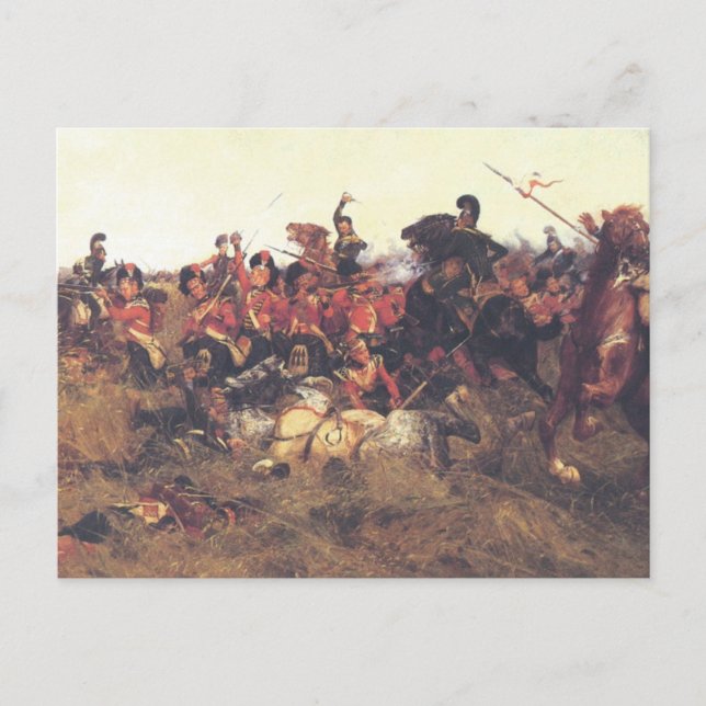 Carte Postale Bataille des Quatre Bras en 1815 (Devant)