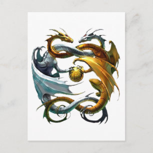 Carte Postale Bataille Dragons