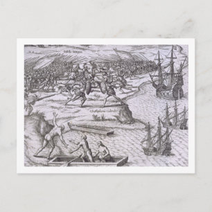 Carte Postale Bataille en Jamaïque entre Christophe Colomb (14)