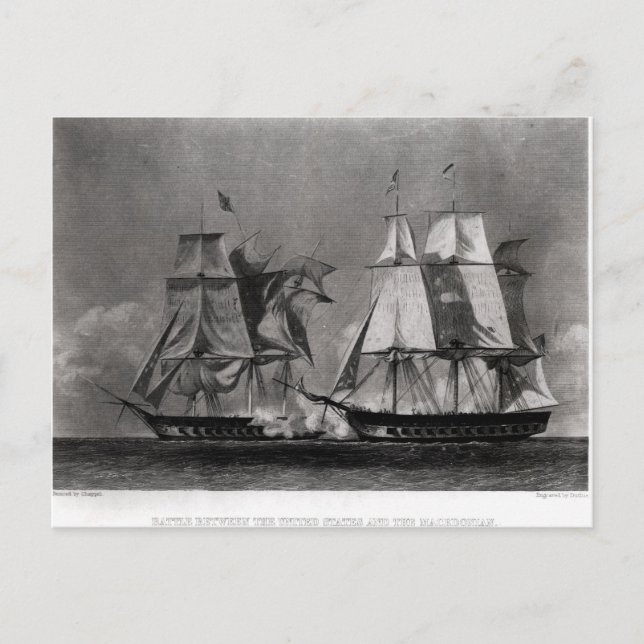 Carte Postale Bataille entre les États-Unis et (Devant)