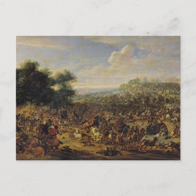 Carte Postale Bataille près d'un pont (Devant)