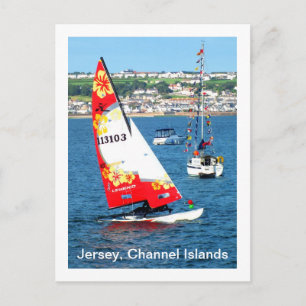 Carte Postale Bateau à Jersey, Îles Anglo-Normandes
