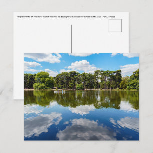 Carte Postale Bateau à moteur au Bois de Boulogne - Paris