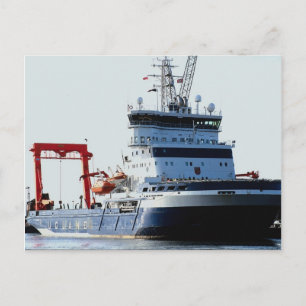 Carte Postale Bateau à moteur, quais Edinburgh Leith