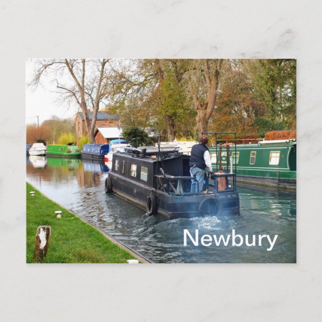 Carte Postale Bateau à Newbury (Devant)