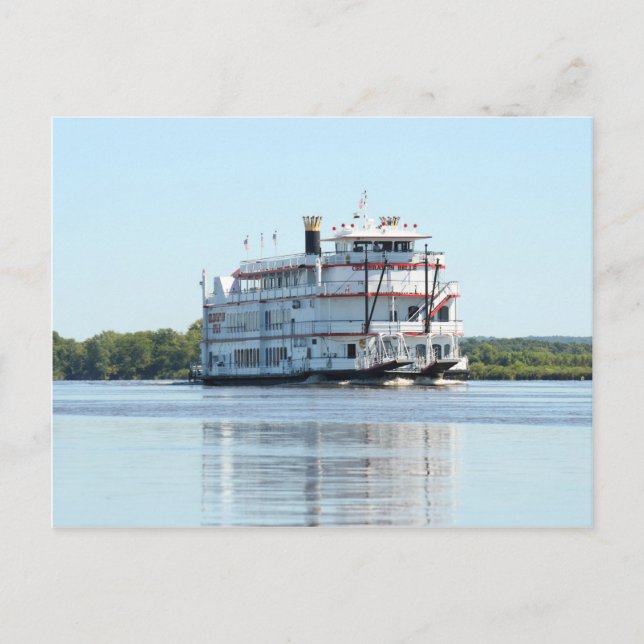 Carte Postale Bateau à pédales (Devant)