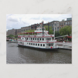 Carte Postale Bateau à quai Savannah Géorgie