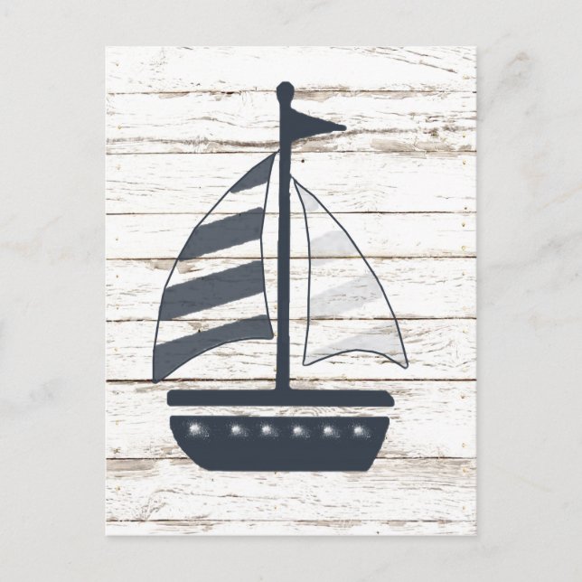 Carte Postale bateau à thème nautique 2 (Devant)