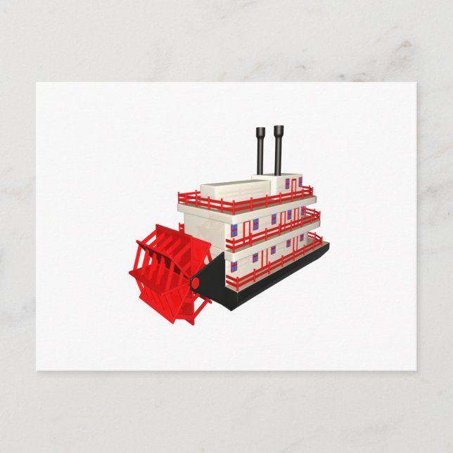 Carte Postale Bateau à vapeur (Devant)