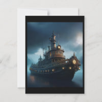 Bateau À Vapeur À Vapeur Le Jour Nuageux Mousepad