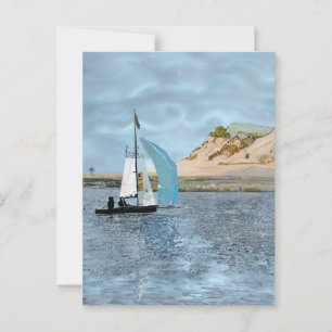 CARTE POSTALE BATEAU À VOILE