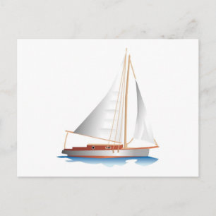 Carte Postale Bateau à voile Gradient Style