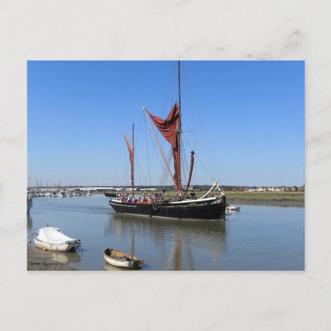 Carte Postale Bateau à voile Thames Barge (Devant)