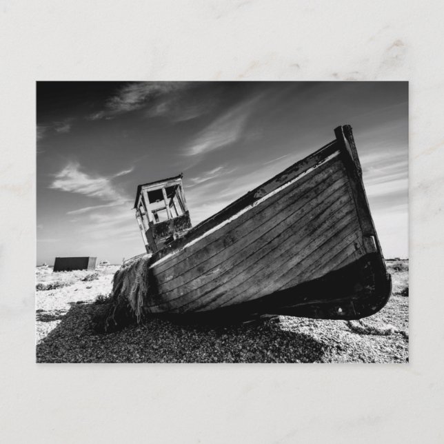 Carte Postale Bateau Abandonné Sur Dungeness Beach (Devant)