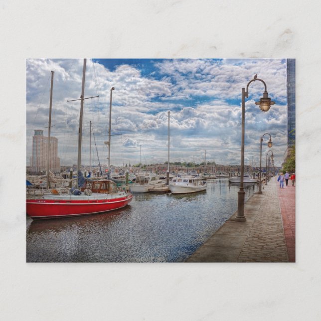 Carte Postale Bateau - Baltimore, MD - Une belle journée à Balti (Devant)