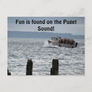 Carte Postale Bateau de crabe Puget Sound Seattle Washington