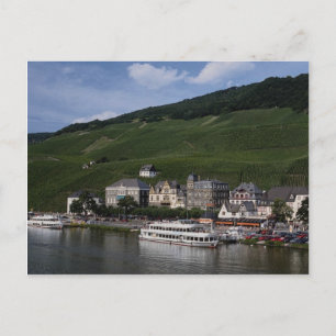 Carte Postale Bateau de croisière sur Mosel River, Bernkastel Ku