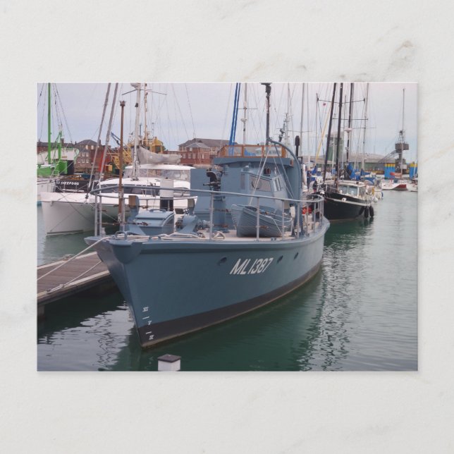Carte Postale Bateau de patrouille de la Seconde Guerre mondiale (Devant)