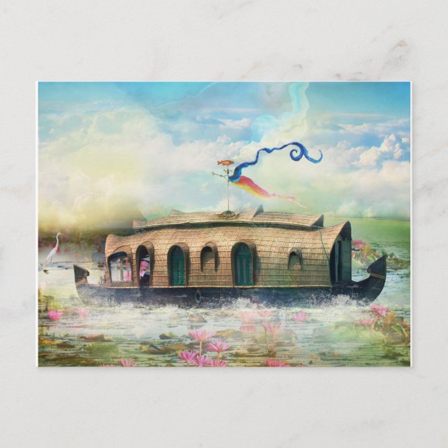 Carte postale bateau de pêche (Devant)